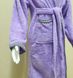 Лавандовий дитячий махровий халат зі смужками Welsoft 5-6 років