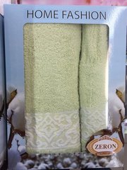 Комплект полотенец хлопок Zeron зеленый