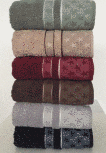Комплект махровых полотенец VIP Cotton (6 шт) Star (Yildiz), хлопок 90х150