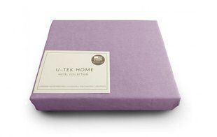 Простынь на резинке Lila U-tek хлопок Hotel Collection лиловая 200х220
