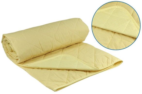 Летнее хлопковое одеяло желтое в бязи140х205