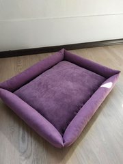 Лежак для домашних животных Rizo 61\49\12 фиолетовый со съемным чехлом