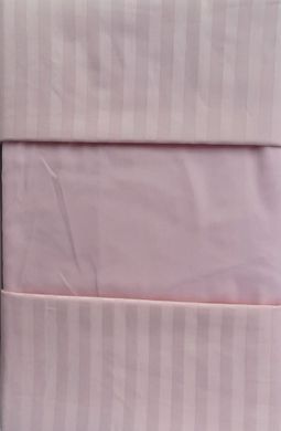Однотонне постільна білизна Stripe Sateen пудра Полуторний