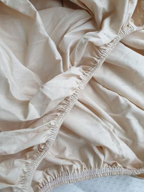 Постельный набор V4 желтый из хлопка Cotton з простынью 160х200 на резинке