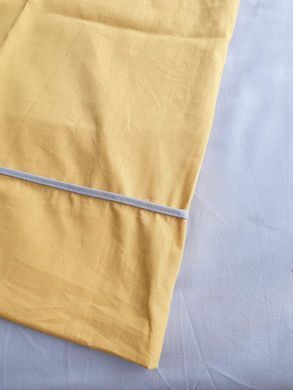 Постельный набор V4 желтый из хлопка Cotton з простынью 160х200 на резинке