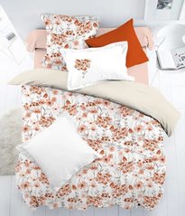 Комплект постельного белья хлопок LORINE Joy оранжевый Евро