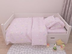 Дитяча білизна в ліжечко з ранфорс 512 Мишка рожевий