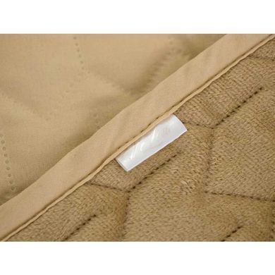 Велюровое стеганое покрывало Beige бежевый 220х240