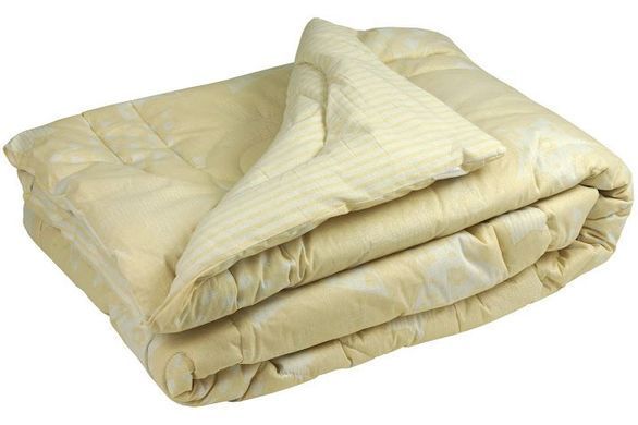 Тепле вовняну ковдра Beige star в бязі 140х205