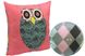 Декоративна силіконова подушка Owl Grey 50х50