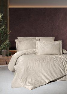 Постельное белье Herra cappuccino из однотонного сатинового жаккарда Евро