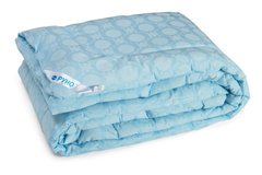 Зимнее силиконовое одеяло голубое в бязи 200х220