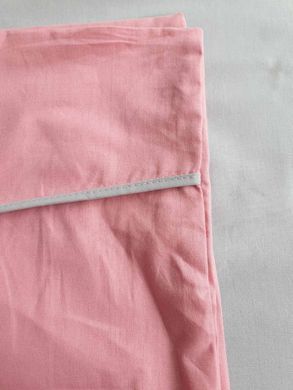 Постільний набір V5 рожевий з бавовни Cotton з простирадлом 160х200 на резинці
