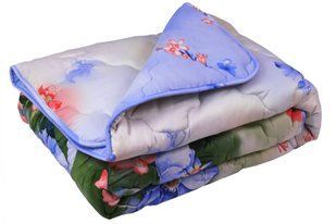 Теплое шерстяное одеяло Summer flowers в сатине 200х220