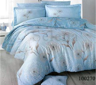Постельное белье из бязи Одуванчики blue Евро
