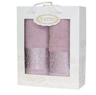 Набор пудровых махровых полотенец Cotton (2 шт) powder, хлопок