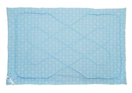 Зимнее силиконовое одеяло голубое в бязи 200х220