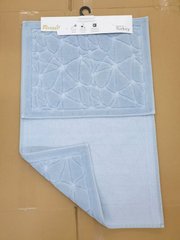Набор ковриков в ванную Cottoni серо-голубой узор