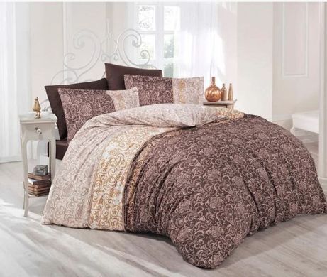 Постельное белье Sateen Miracle v1 коричневое Полуторный