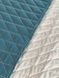 Стеганое покрывало Romb grey+indian teal двустороннее 140х215