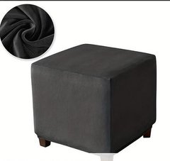 Чохол на стілець-пуф квадратний Black Velour L