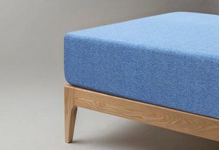Махровая простынь на резинке натяжная Blue Jersey havlu голубая 180*200