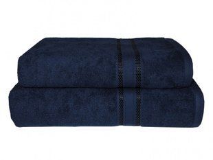 Темно синий хлопковое полотенце Parisa 430г/м2 махра 70х140