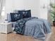 Комплект белья Soled синего цвета Ранфорс Deluxe Евро