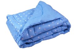 Теплое шерстяное одеяло Blue в бязи 200х220