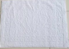 Белый махровый коврик в ванную 700 г/м2 50х70 Ножки