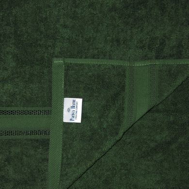 Темно зелений бавовняний рушник Parisa 430г/м2 махра 50х90