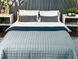 Стеганое покрывало Romb grey+indian teal двустороннее 180х215