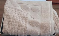 Бежевый махровый коврик в ванную 750 г/м2 50х70 Ножки