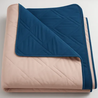 Покрывало Аквастоп двустороннее стёганое Vanila / Sky Blue 210x240