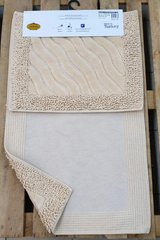 Комплект махрових килимків для ванної Mosso світло-бежевий хвиля.