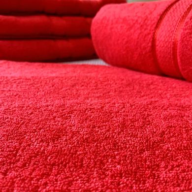 Махровое полотенце Ricci красное, 400 г/м2 хлопок 40х70