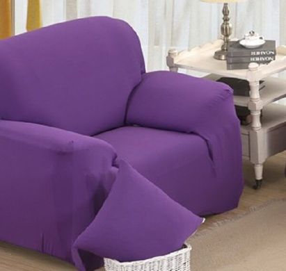 Натяжний чохол для крісла 90х140 пурпурний без малюнка