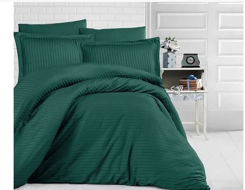 Постельное белье Stripe Sateen Kuyu Yesili зеленый Евро