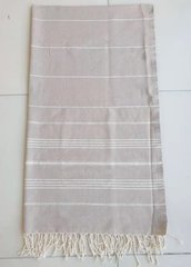 Пляжное полотенце Peshtemal бежевое широкая полоска