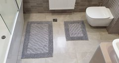 Комплект махрових килимків для ванної Mosso сірий хвиля