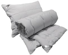Набор подушка с теплым силиконовым одеялом Grey в микрофайбере