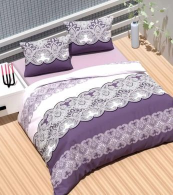 Комплект постельного белья хлопок LORINE Decorate Фиолетовый Евро