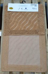 Комплект махрових килимків для ванної Mosso шоколадний хвиля