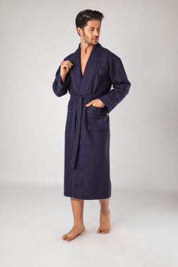 Довгий чоловічий халат без капюшона ns 12680 lacivert L/XL