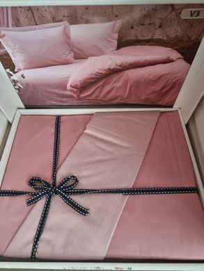 Розовое постельное белье Pure Series V3 Ranforce Deluxe Евро