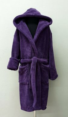 Підлітковий халат Wellsoft з капюшоном фіолетовий 12-13 років