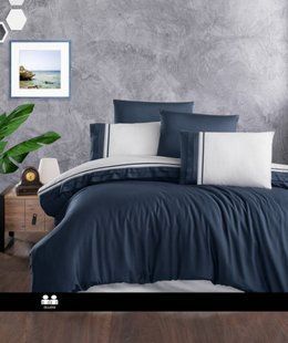 Комплект белья из Satin Deluxe Groovy Denim синий Евро