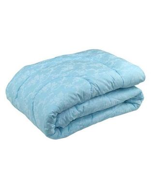 Зимнее силиконовое одеяло Голубой вензель в бязи 140х205