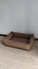 Уютный лежак для собак и котов Rizo коричневое дерево