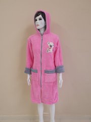 Розовый женский халат на молнии с Мишуткой Welsoft XL